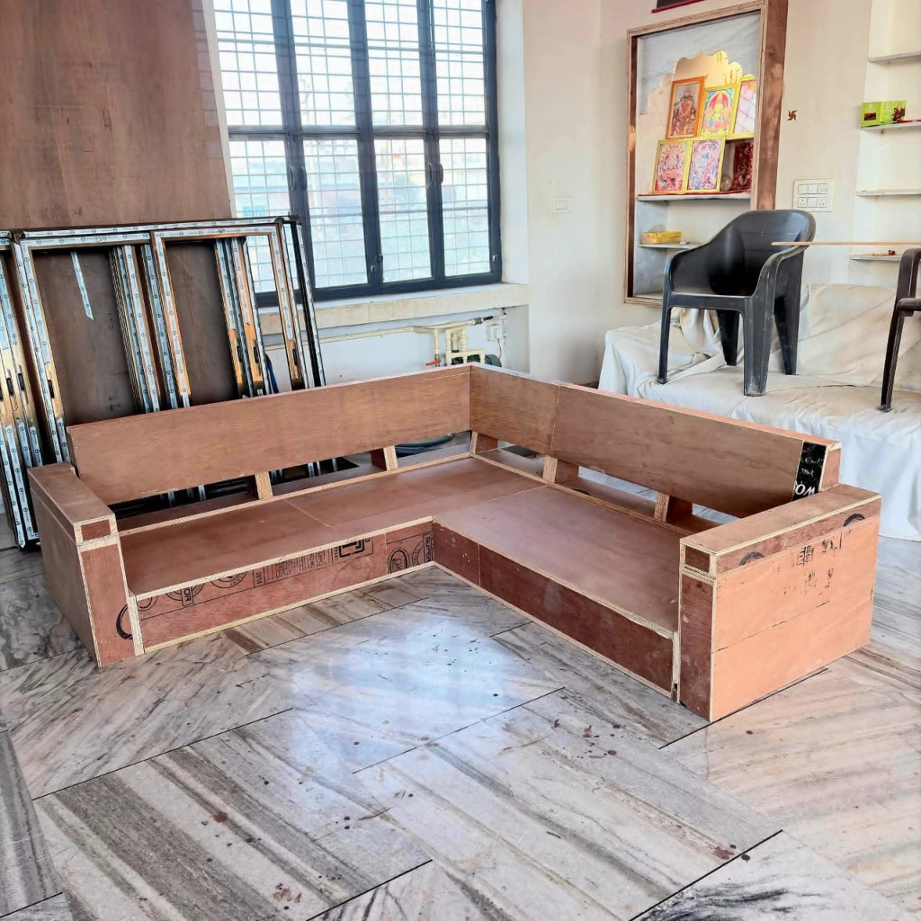 Solid wood craft in Sharma Furniture factory
