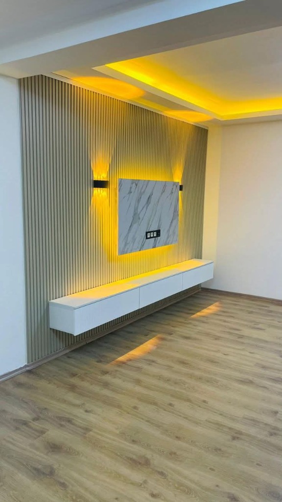 Louvered Sconce Media Console